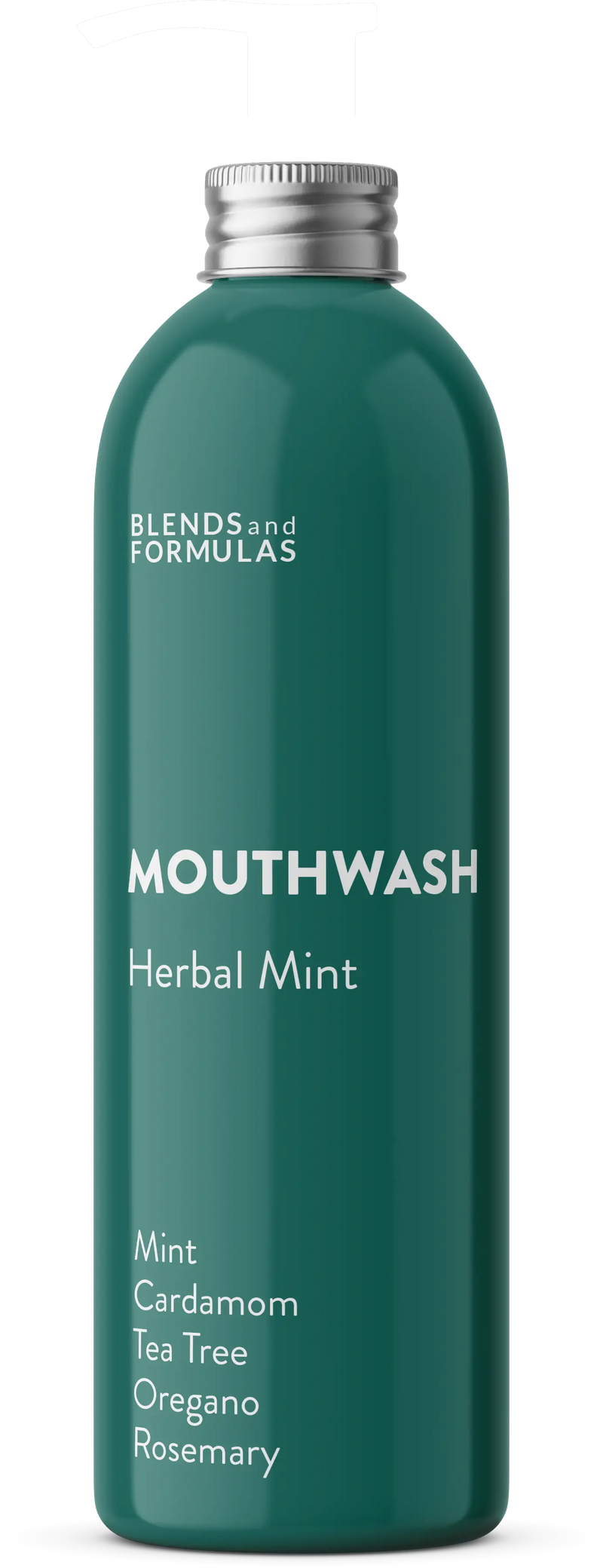 Herbal Natural Fluoride Free Alkalizing Mouthwash Oregano Tea Tree Cardamom Erythritol