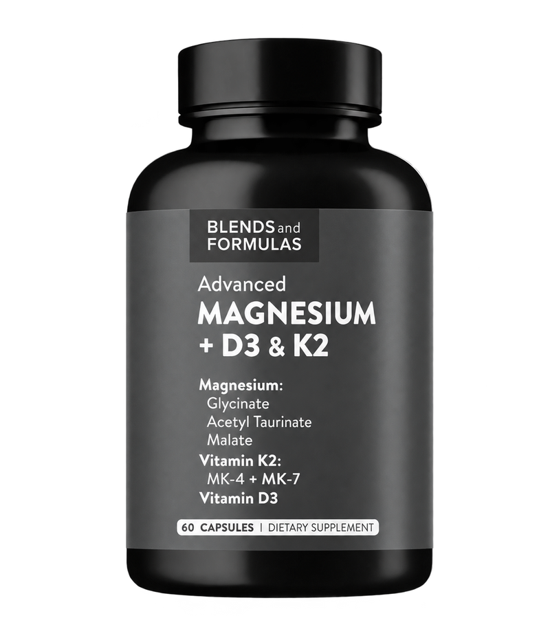 Magnesium with Vitamin D3 and K2 as MK-4 and MK-7