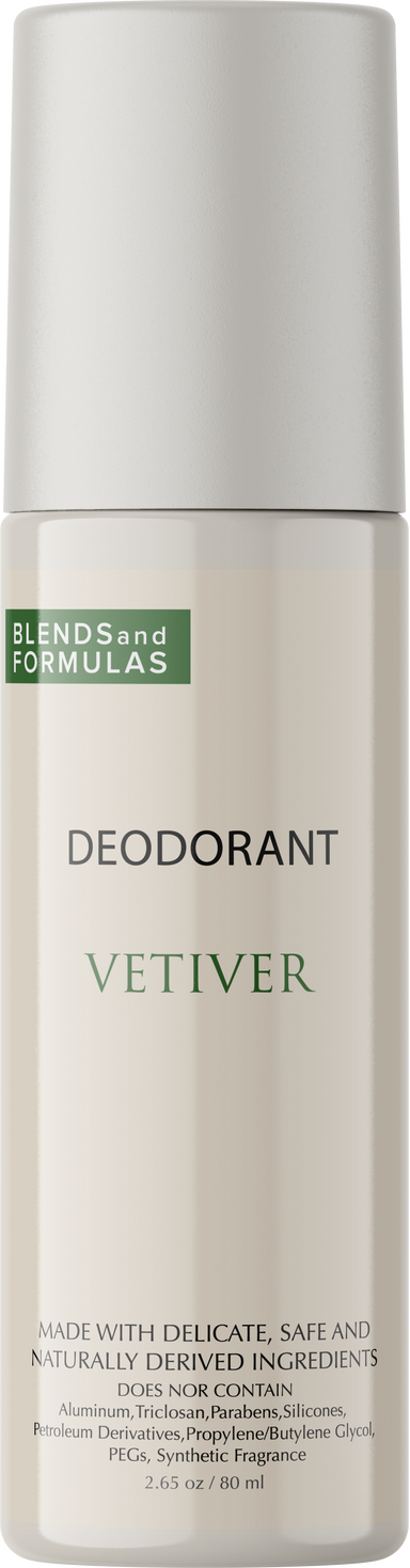 Natural Aluminum Free Deodorant Vetiver AHA BHA LHA Acids