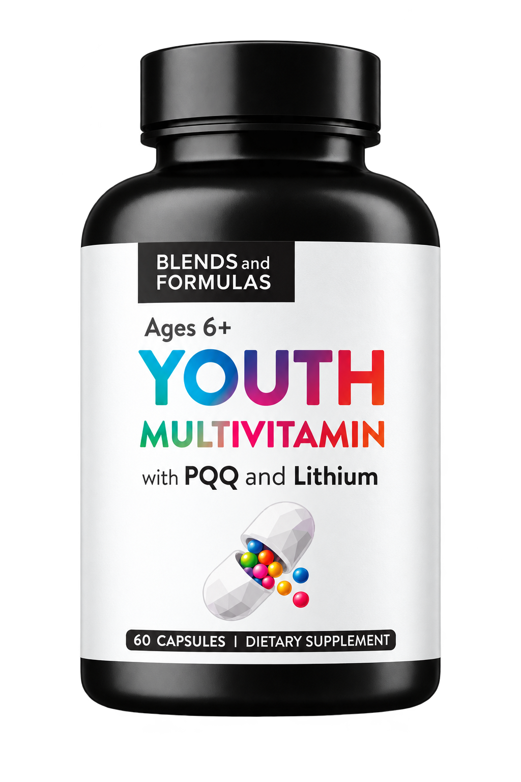 Youth Multivitamin with PQQ and Lithium (Ages 6+)