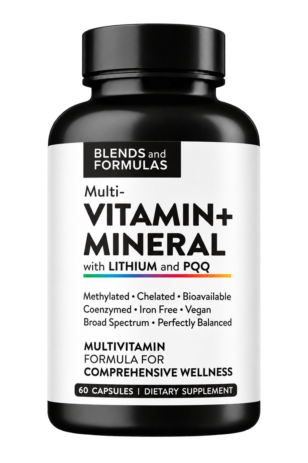 Adult Multivitamin with lithium and PQQ, 60 capsules