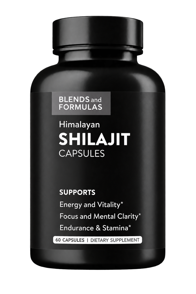 Blends and Formulas Himalayan Shilajit Capsules, 60 capsules, for energy, focus and stamina support