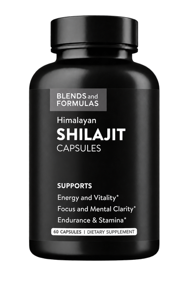 Blends and Formulas Himalayan Shilajit Capsules, 60 capsules, for energy, focus and stamina support